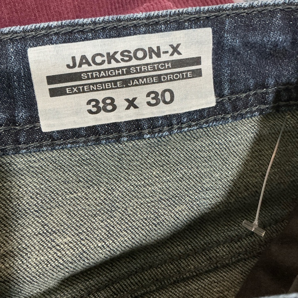 🩷 Buffalo David Bitton Jackson-X Straight Stretch Blue Denim Jeans 38x30 (01389) - Picture 3 of 5